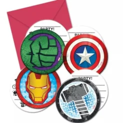 Avengers Invitasjoner, 6 stk