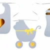 Baby Shower Banner Blå, 20cm x 5m