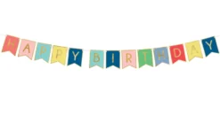 Banner Happy Birthday Multi, 175 x 15 cm