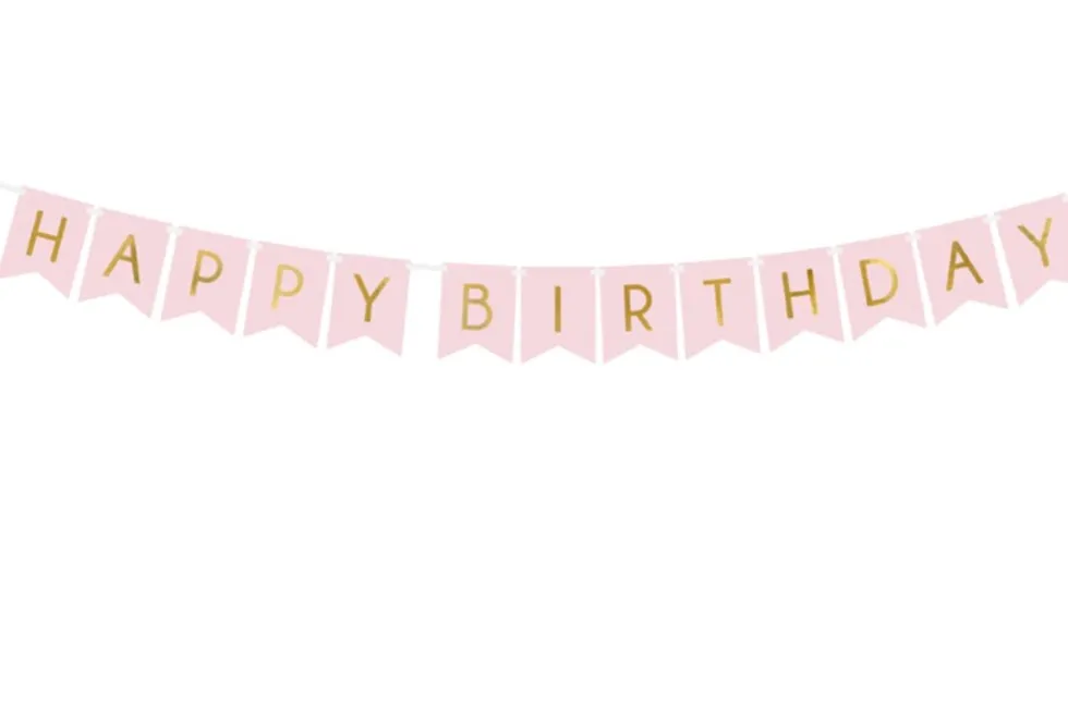 Banner Happy Birthday Rosa, 175 x 15 cm