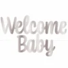 Banner Welcome Baby, Sølv