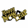 Briller Happy New Year sort og gull