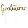 Cake Topper Gratulerer