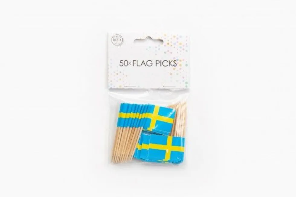 Cocktailflagg Sverige, 50 stk