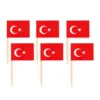 Cocktailflagg Tyrkia 50 stk