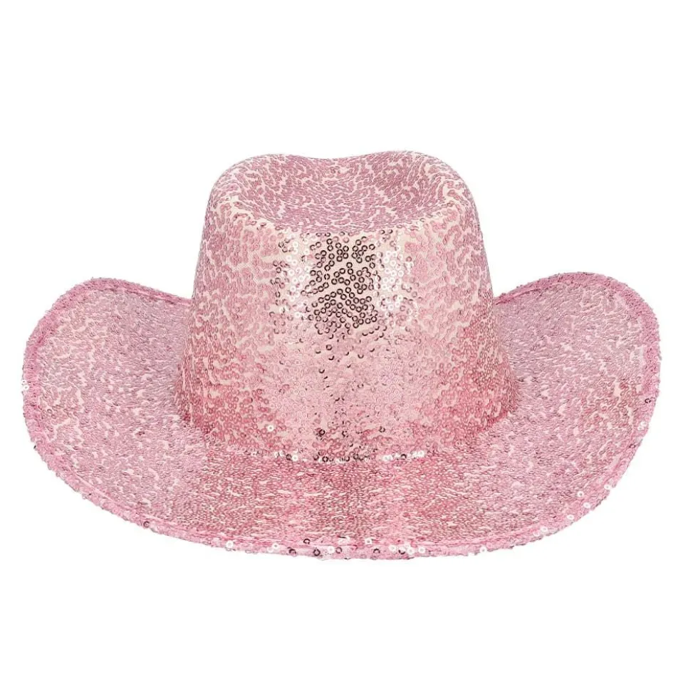 Cowboyhatt Rodeo Party Paljetter Lyserosa