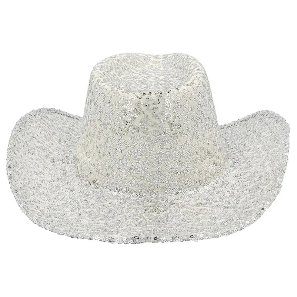 Cowboyhatt Rodeo Party Sølvpaljetter