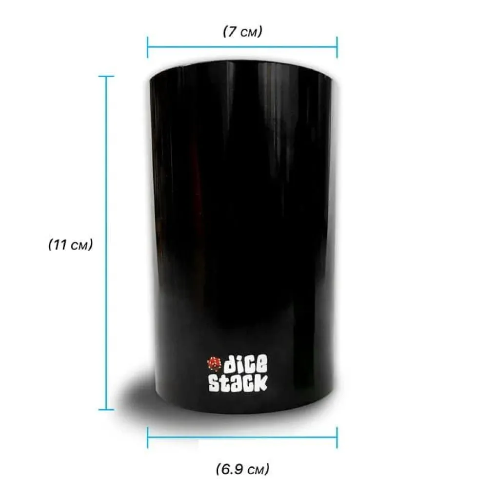 Dice Stack sett for 5 terninger, Blå