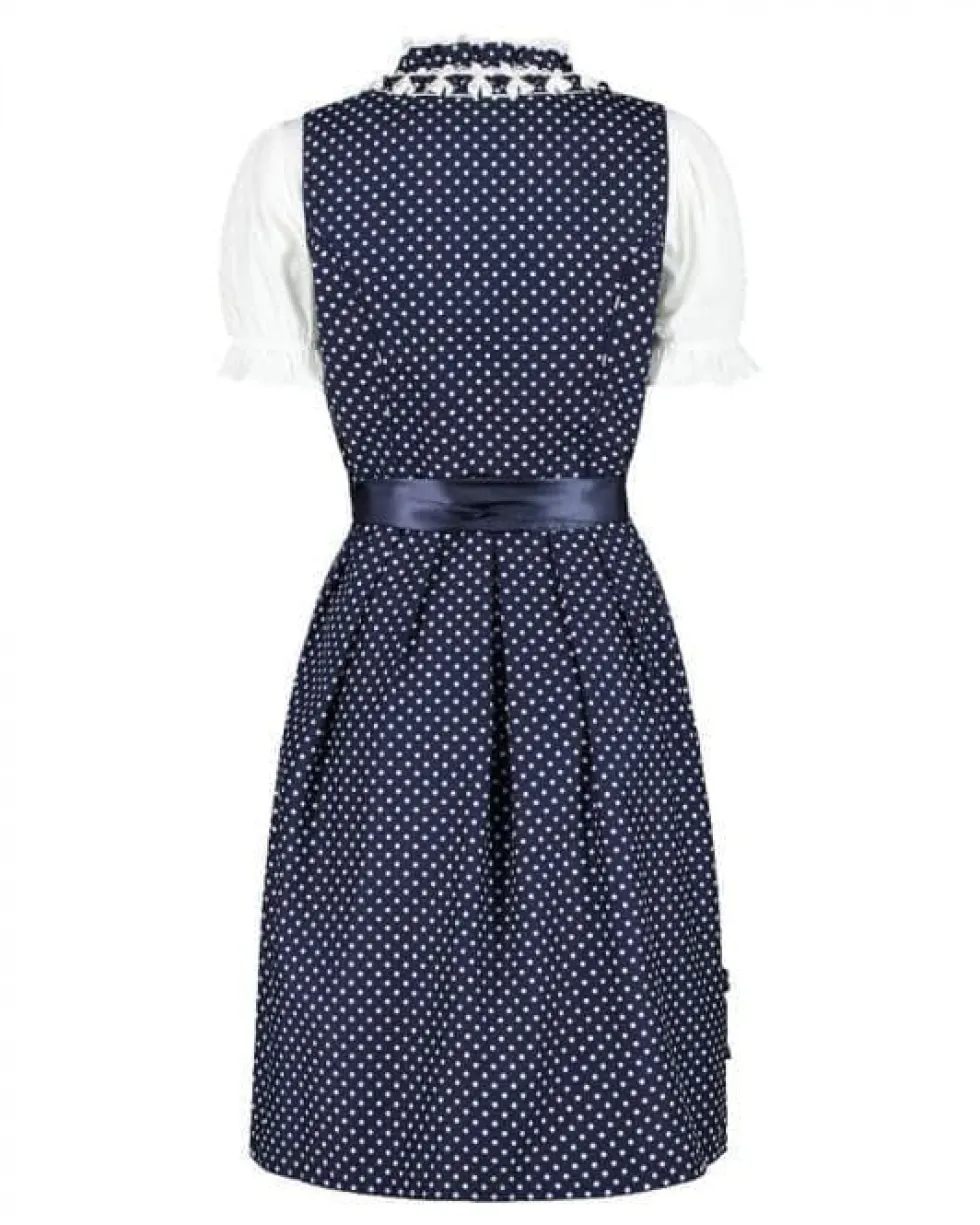 Dirndl Polkadot Blå