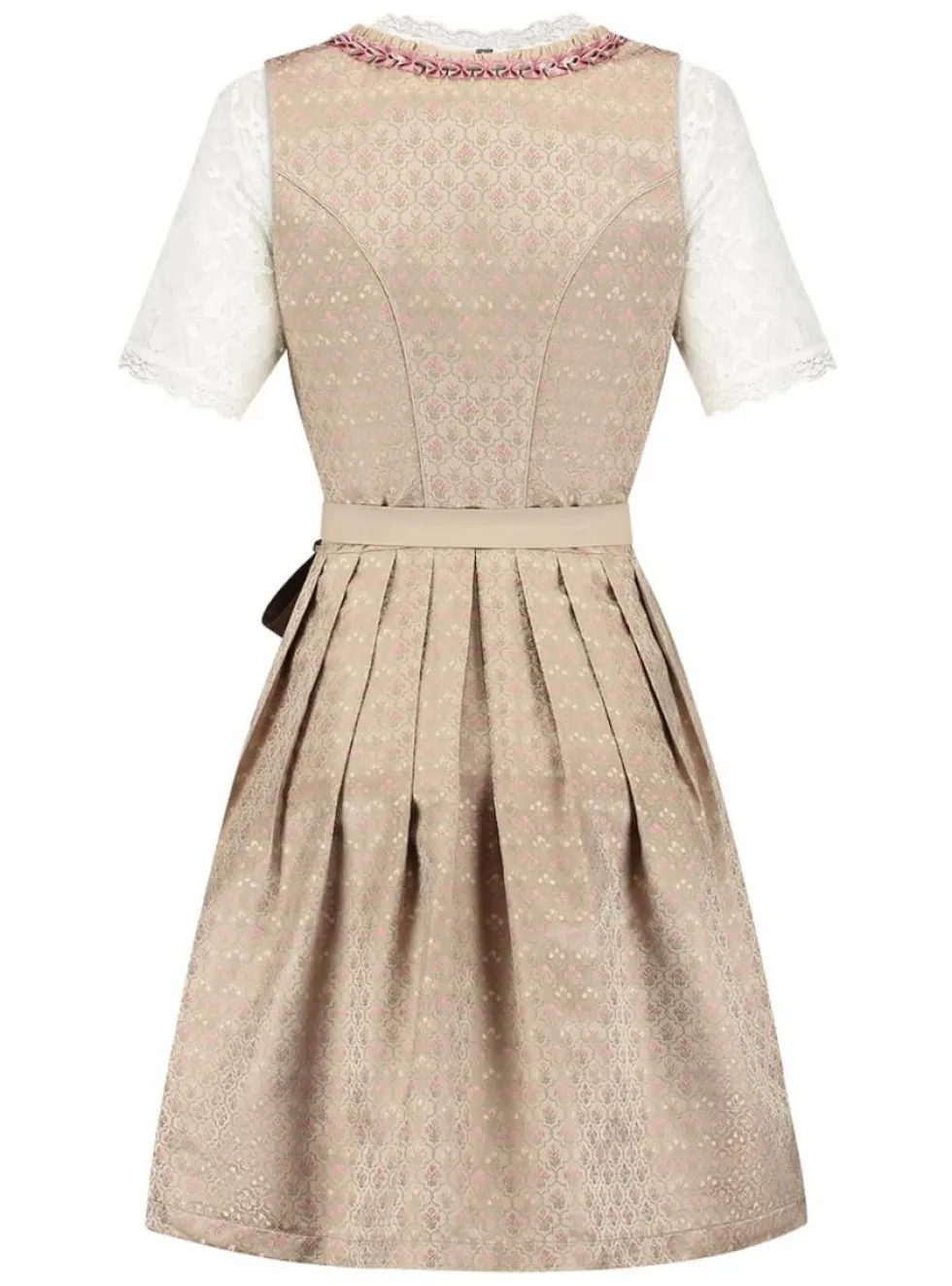 Dirndl Sophia Champagne og Rosa