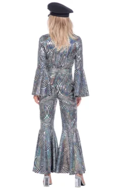Disco Catsuit Virvler Sølv