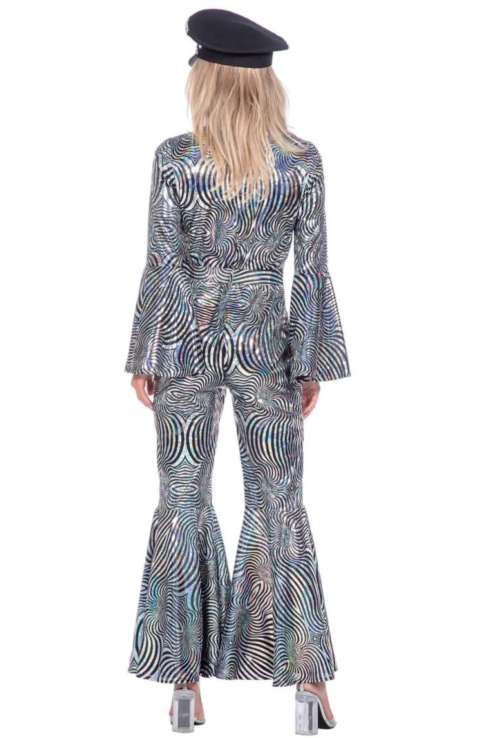 Disco Catsuit Virvler Sølv