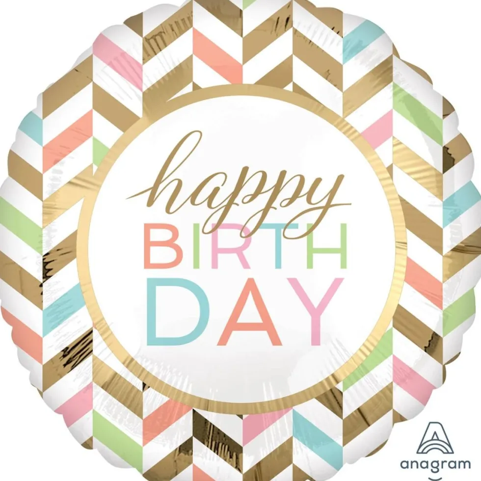 Folieballong Jumbo Happy Birthday Pastel Celebration