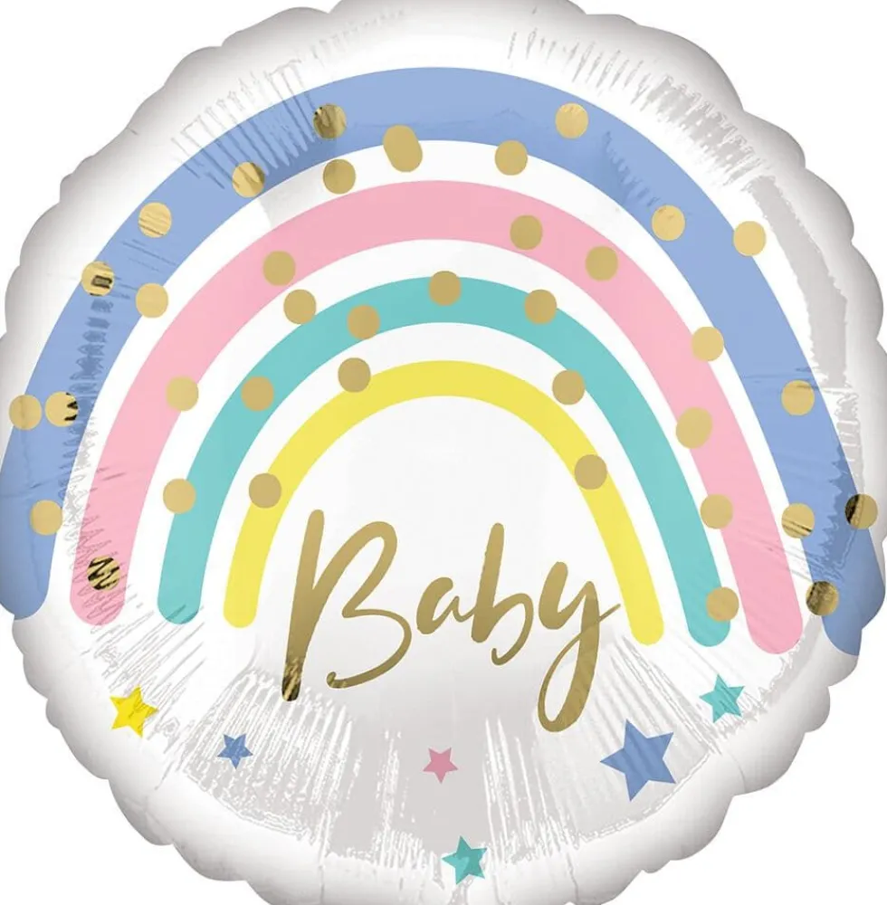 Folieballong Standard Baby Pastell Regnbue
