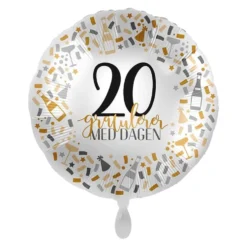 Folieballong Standard, 20 Gratulerer med Dagen, Feiring