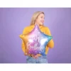 Folieballong Standard, Stjerne Regnbue Happy Birthday