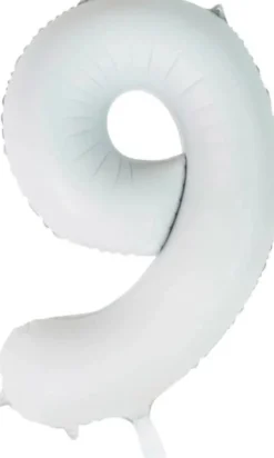 Folieballong Tall Hvit Sateng 86cm