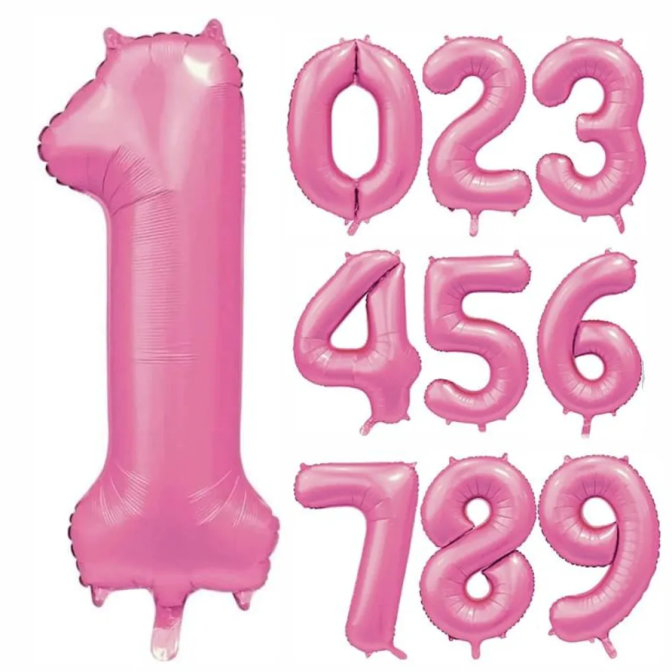 Folieballong Tall Sateng Lys Rosa 86cm