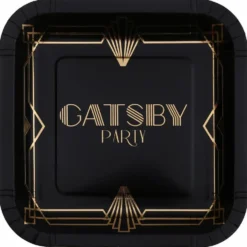 Gatsby tallerken sort, 10stk