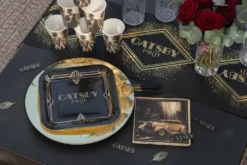 Gatsby tallerken sort, 10stk