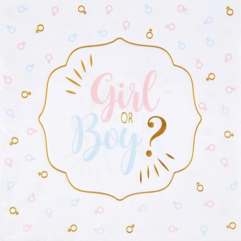 Girl or Boy? Servietter, 20 stk