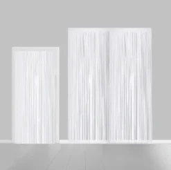 Glittergardin Hvit, 100 x 240 cm