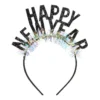Hårbøyle Happy New Year Sort
