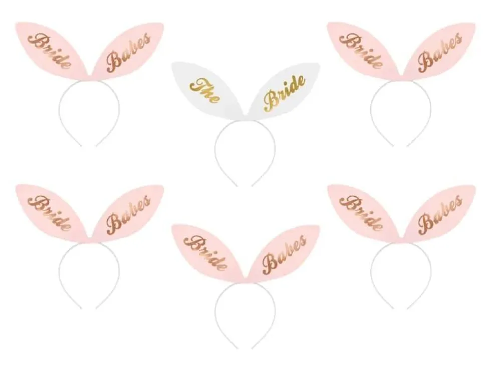 Hårbøyler Bride Squad 6 stk