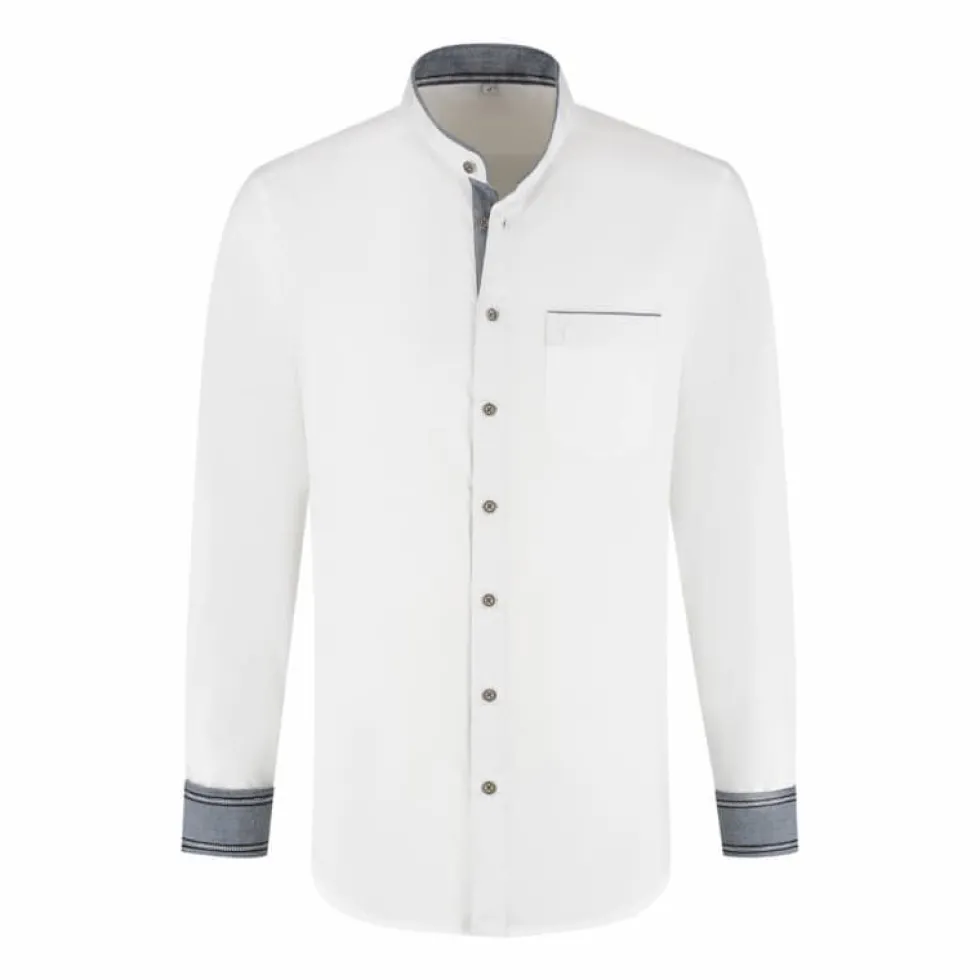 Hvit oktoberfest skjorte herre denim