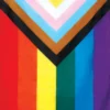 Inkluderende Pride regnbueflagg, 90 x 150 cm