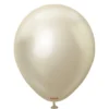 Kalisan Lateksballonger Mirror White Gold, 30 cm, 10 stk