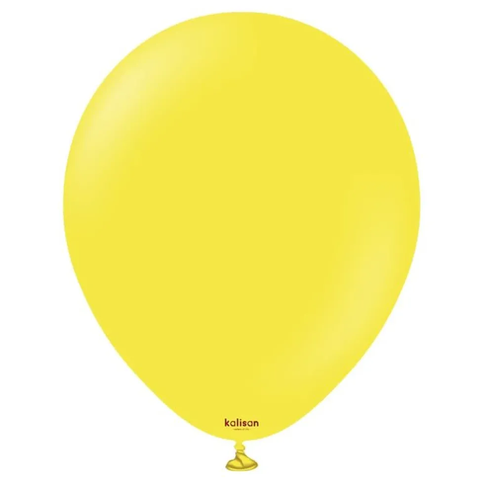 Kalisan Lateksballonger Standard Yellow, 30 cm, 10 stk
