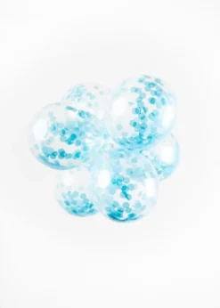 Konfettiballonger Papir Blå, 30 cm, 6 stk