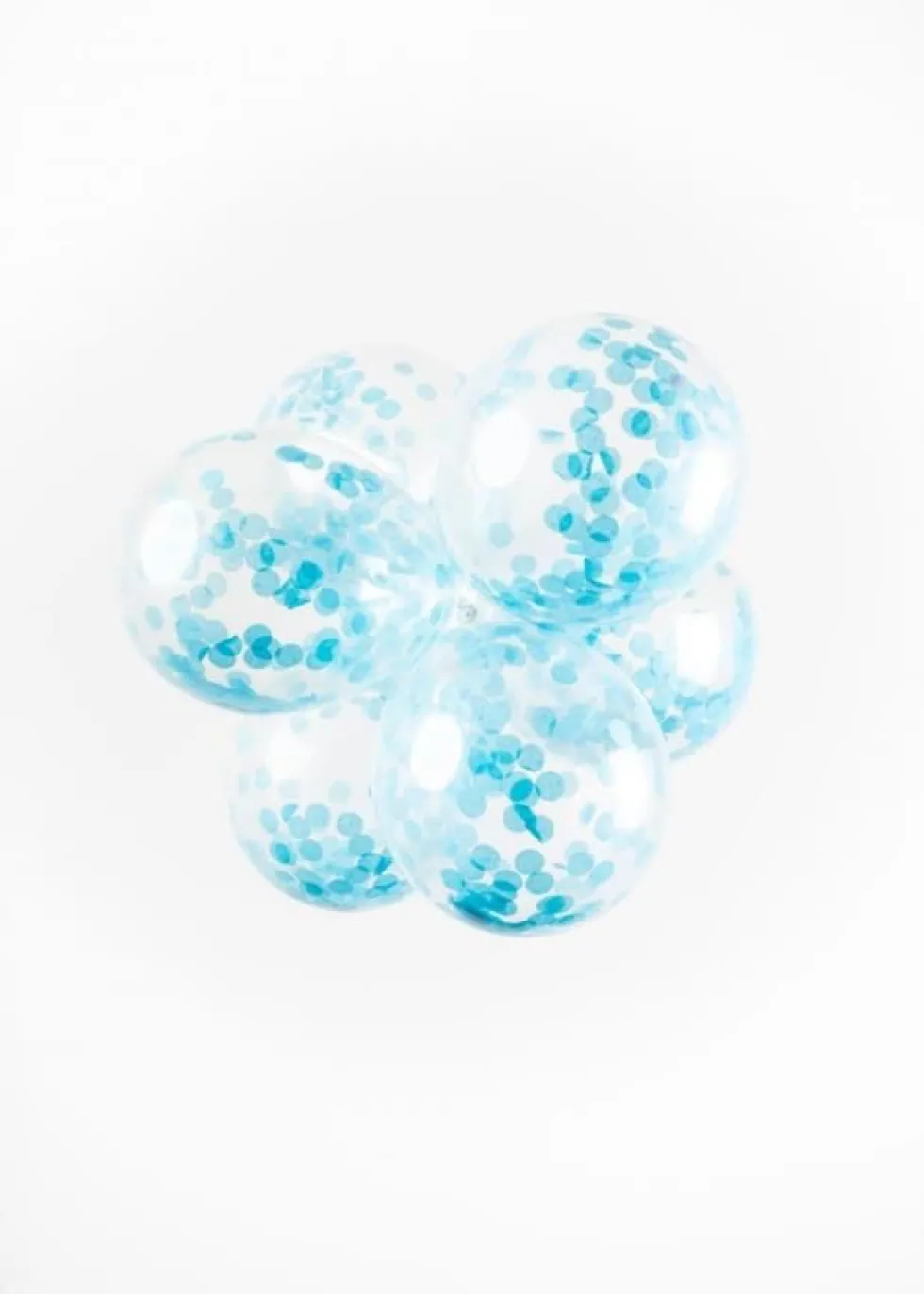Konfettiballonger Papir Blå, 30 cm, 6 stk