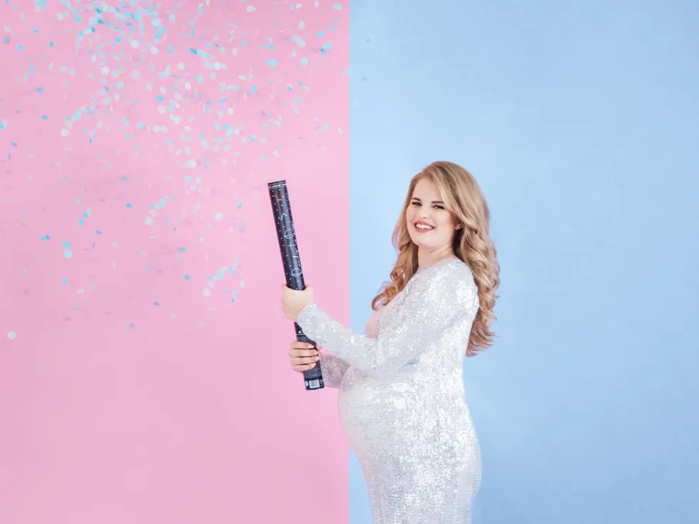 Konfettikanon Genderreveal, Blå