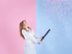 Konfettikanon Genderreveal, Rosa
