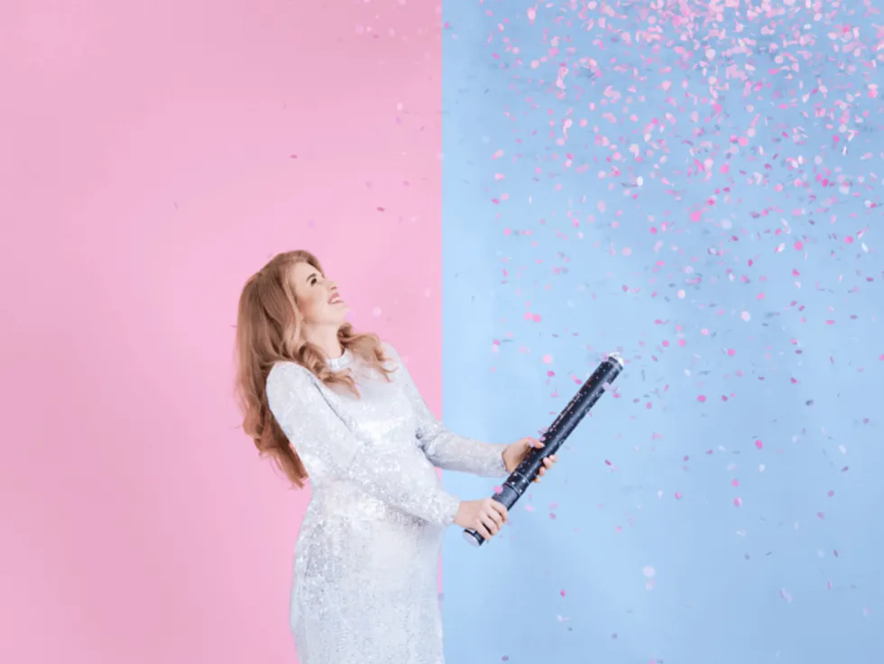 Konfettikanon Genderreveal, Rosa