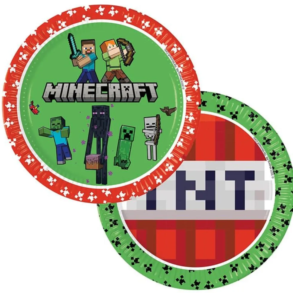 Minecraft Tallerkener 8 stk