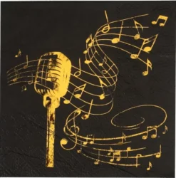 Music Gold Record Servietter, 20 stk