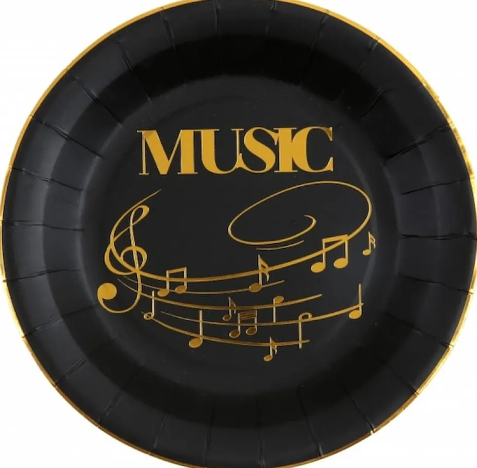 Music Gold Record Tallerkener, 10 stk