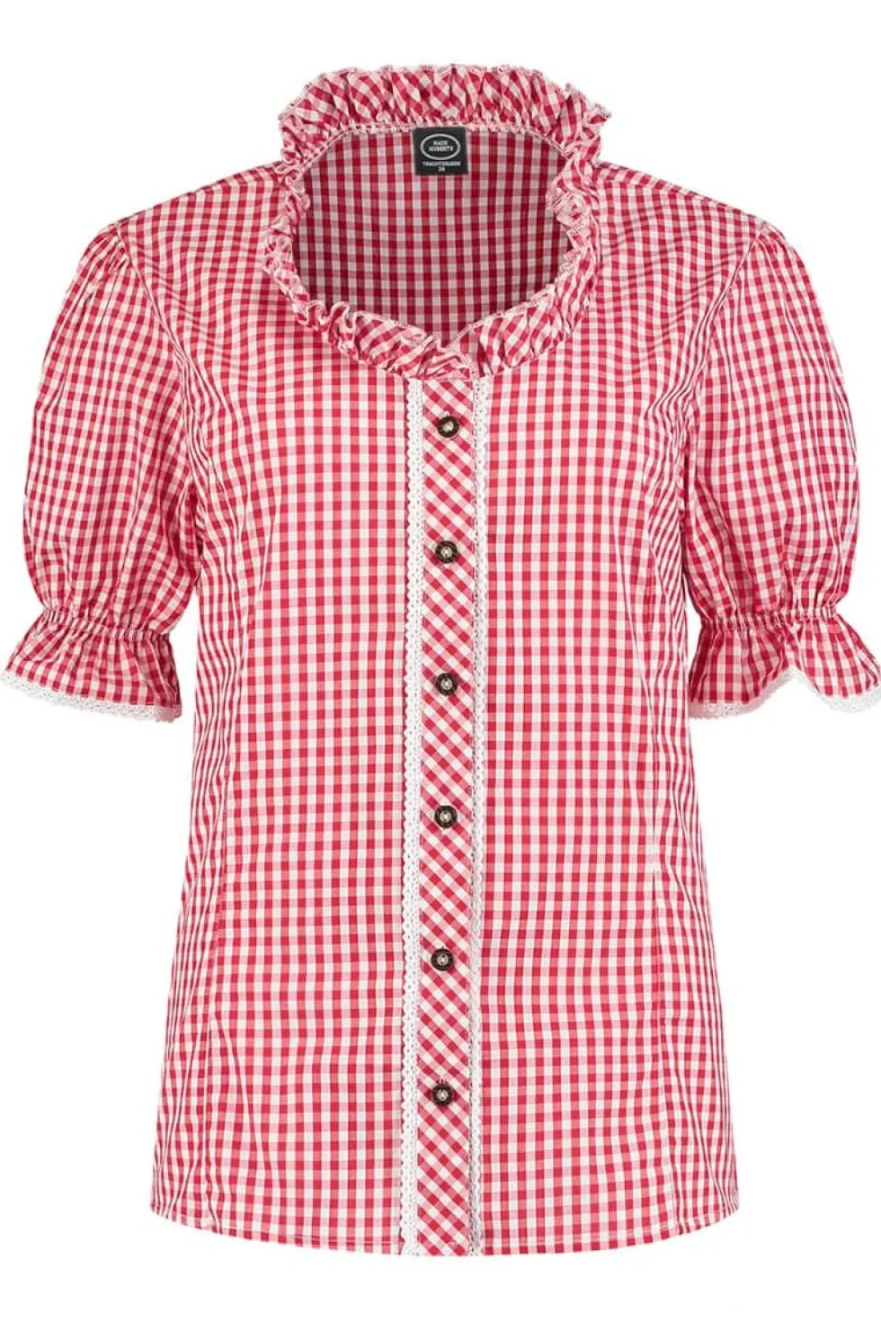 Oktoberfest Bluse Rød og Hvit