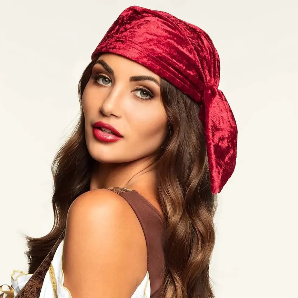 Piratbandana Rowan Rød Fløyel