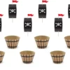 Pirat Cupcake Kit, 6 stk.
