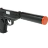 Pistol med lyddemper, 25 cm