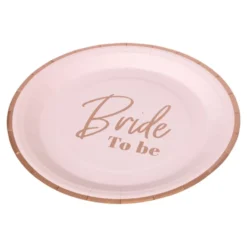 Rosa bride to be tallerken 8stk