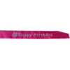 Sash Happy Birthday, Rosa/Sølv