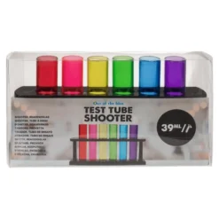 Shotglass, Test Tube, 6 stk i stativ