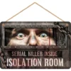 Skilt i tre, Isolation Room, 35 x 20 cm