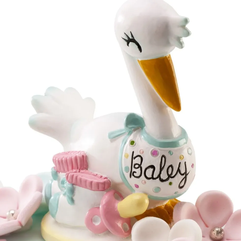 Stork Babyshower Kakefigur, 10 cm