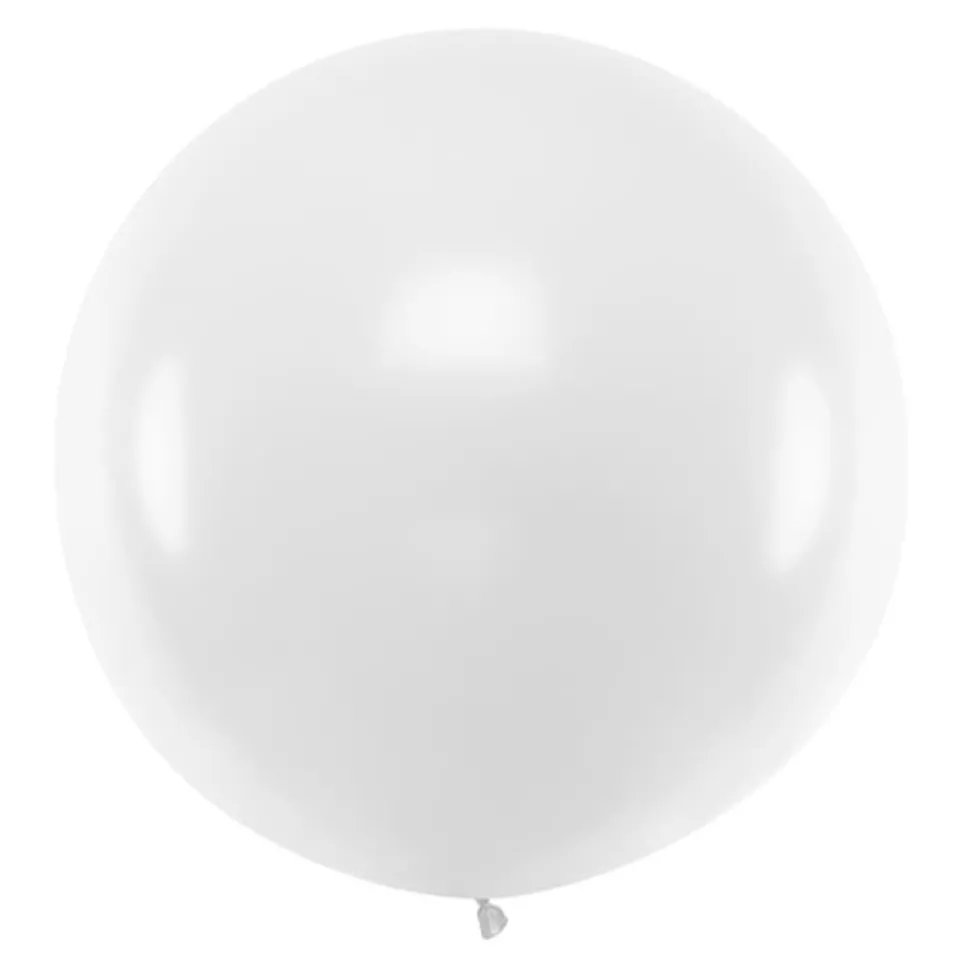 Stor pastellhvit ballong, 1m